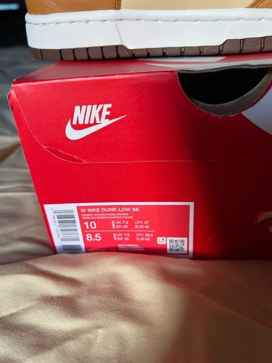 Nike Dunk Low SE Brown and Cream with Cherry Lace Charms - Picture 6 of 6